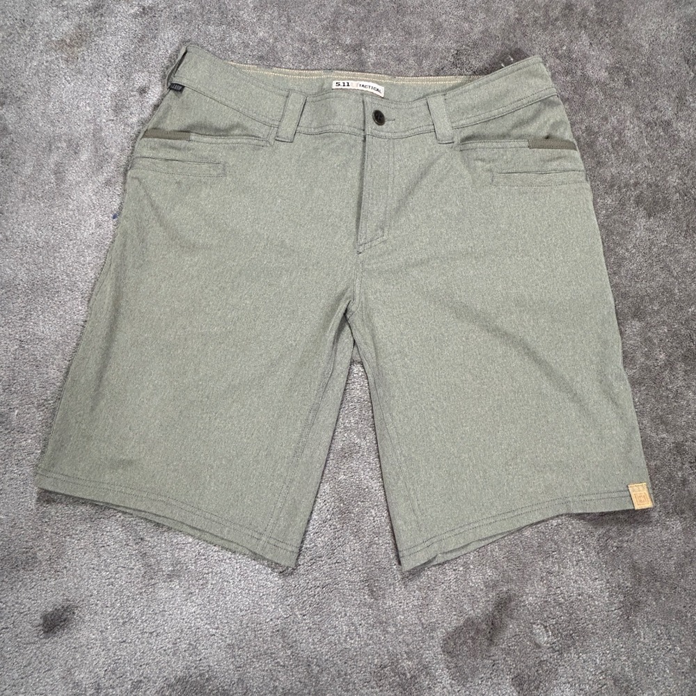 5.11 Tactical Shorts Mens 36 Green Heathered Multi-Pocket 73331-244